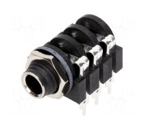 Connector: Jack 6,3mm | socket | female | stereo,with double switch