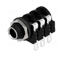 Connector: Jack 6,3mm | socket | female | stereo,with double switch