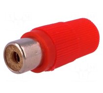 Connector: RCA | plug | female | straight | soldering | red | for cable