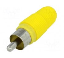 Connector: RCA | plug | male | straight | soldering | yellow | for cable