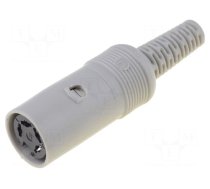 Plug | DIN | female | PIN: 4 | Layout: 216° | straight | for cable