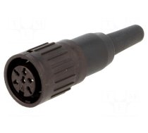 Plug | DIN | female | PIN: 6 | straight | for cable | soldering | 300V | 5A