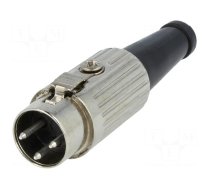 Plug | DIN | male | PIN: 3 | Layout: 180° | straight | for cable | soldering