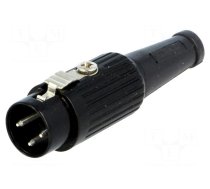 Plug | DIN | male | PIN: 3 | Layout: 180° | straight | for cable | soldering