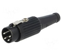 Plug | DIN | male | PIN: 4 | Layout: 216° | straight | for cable | soldering