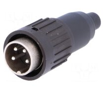 Plug | DIN | male | PIN: 4 | straight | for cable | soldering | 300V | 5A