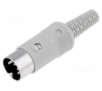 Plug | DIN | male | PIN: 5 | Layout: 180° | straight | for cable | soldering