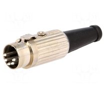 Plug | DIN | male | PIN: 5 | Layout: 180° | straight | for cable | soldering