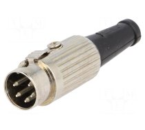 Plug | DIN | male | PIN: 5 | Layout: 240° | straight | for cable | soldering