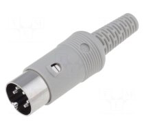 Plug | DIN | male | PIN: 5 | Layout: 240° | straight | for cable | soldering