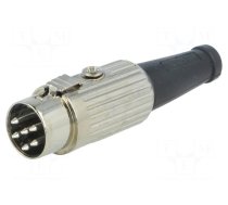 Plug | DIN | male | PIN: 6 | Layout: 240° | straight | for cable | soldering