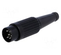 Connector: DIN | plug | male | PIN: 6 | Layout: 240° | straight | for cable