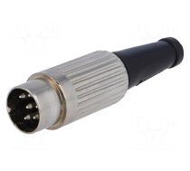 Plug | DIN | male | PIN: 6 | Layout: 240° | straight | for cable | soldering