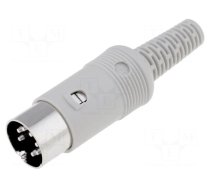 Plug | DIN | male | PIN: 7 | Layout: 270° | straight | for cable | soldering