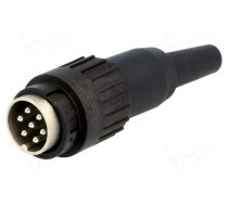 Plug | DIN | male | PIN: 7 | Layout: 360° | straight | for cable | soldering