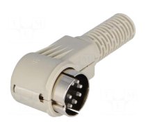 Plug | DIN | male | PIN: 8 | Layout: 262° | angled 90° | for cable