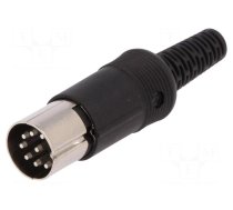 Plug | DIN | male | PIN: 8 | Layout: 262° | straight | for cable | soldering