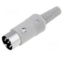 Plug | DIN | male | PIN: 8 | Layout: 262° | straight | for cable | soldering