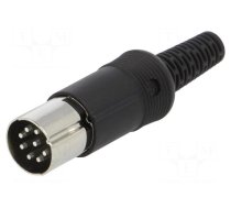 Plug | DIN | male | PIN: 8 | Layout: 270° | straight | for cable | soldering