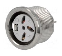 Socket | DIN | female | PIN: 3 | Layout: 180° | THT | 34V | 2A | silver plated