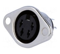 Socket | DIN | female | PIN: 4 | Layout: 216° | straight | soldering