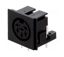 Socket | DIN | female | PIN: 6 | Layout: 240° | angled 90° | on PCBs | THT