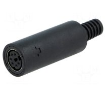 Plug | DIN mini | female | PIN: 6 | with strain relief | soldering | 100V
