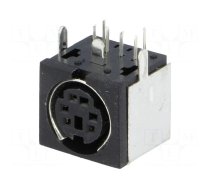 Socket | DIN mini | female | PIN: 6 | shielded | THT | on PCBs | angled 90°