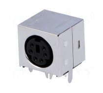 Connector: DIN mini | socket | female | PIN: 6 | THT | angled 90°