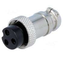 Connector: microphone | plug | female | PIN: 3 | for cable | straight