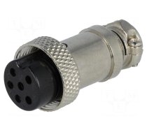 Connector: microphone | plug | female | PIN: 6 | for cable | straight