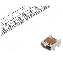 Connector: HDMI | socket | PIN: 19 | selectively gold plated | SMT