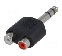 Adapter | Jack 6,3mm plug,RCA socket x2 | stereo