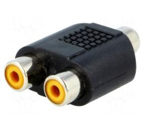 T adapter | RCA socket,RCA socket x2 | mono