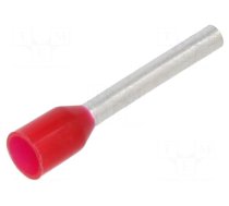 Tip: bootlace ferrule | insulated | copper | 1mm2 | 12mm | tinned | red