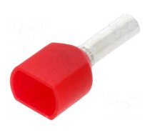 Tip: bootlace ferrule | insulated,double | copper | 1mm2 | 8mm | tinned