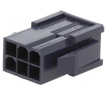 Connector: wire-wire | plug | male | Mini-Fit Jr | 4.2mm | PIN: 6 | black