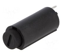 Fuse holder | cylindrical fuses | THT | 5x20mm | -30÷85°C | 10A | black