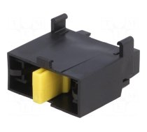 Fuse holder | 19mm | 32A | screw,push-in | ways: 1 | -40÷100°C | black