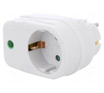 Plug socket strip: supply | Sockets: 1 | 230VAC | 16A | white