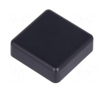 Button | square | black | 12x12mm