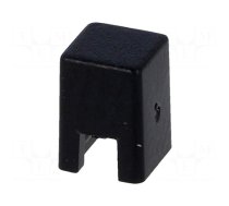 Button | push-in | 5.5mm | -25÷70°C | square | black | 4x4mm