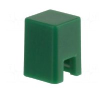 Button | push-in | 5.5mm | -25÷70°C | square | green | 4x4mm