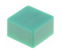 Button | push-in | 5.5mm | -25÷70°C | square | green | 9x9mm