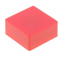 Button | push-in | 5.5mm | -25÷70°C | square | red | 12x12mm