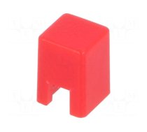 Button | push-in | 5.5mm | -25÷70°C | square | red | 4x4mm