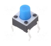 Microswitch TACT | SPST-NO | Pos: 1 | 0.05A/24VDC | THT | none | OFF-(ON)