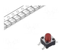 Microswitch TACT | SPST-NO | Pos: 2 | 0.05A/12VDC | SMT | 2.55N | 5mm
