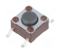 Microswitch TACT | SPST-NO | Pos: 2 | 0.05A/24VDC | SMT | none | 1.57N