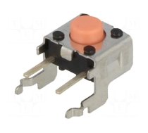 Microswitch TACT | SPST-NO | Pos: 2 | 0.05A/24VDC | THT | none | 2.55N